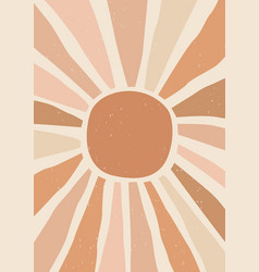 Modern Abstract Boho Sunrise Earth Tones Poster