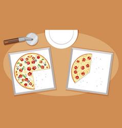 Top View Of Cheeze Pizza On White Background