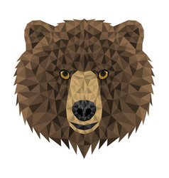 Bear Polygonal Low Poly Brown Face