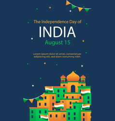 Gradient India Independence Day Instagram Post Set