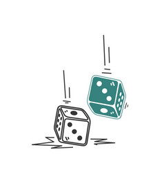 Hand Drawn Doodle Game Dice