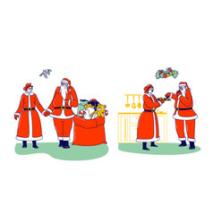 Mr And Mrs Claus Characters Celebrate Winter