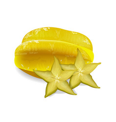 Starfruit Isolated Realistic Exotic