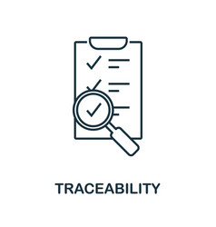 Traceability Icon Outline Style Thin Line