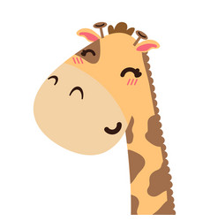 Animal Head Giraffe Flat Icon