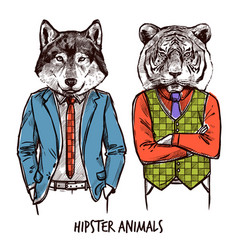 Hipster Animals Set