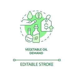 Vegetable Oil Demand Green Concept Icon