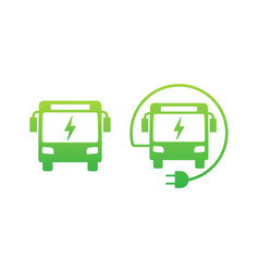 Electric City Bus Bus Charging Ev Icon