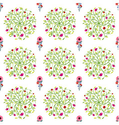 Free Hand Painted Floral Motif Pattern