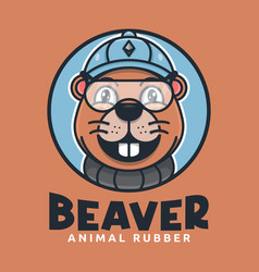 Geek Beaver Mascot Logo