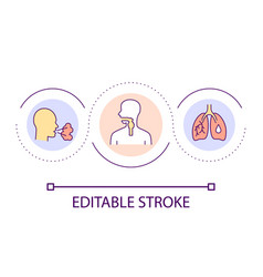 Respiratory System Diseases Loop Concept Icon