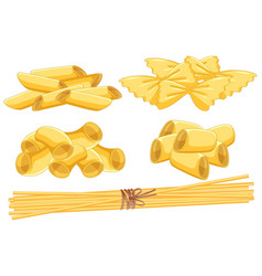 Set Of Pasta Isolated