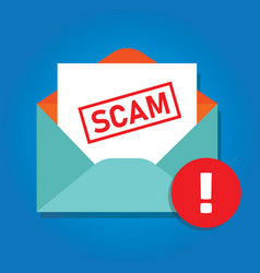 Email Scam Icon Envelope With Phishing Content