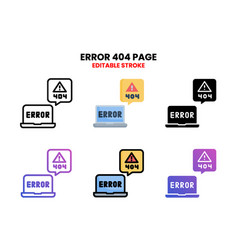 Error 404 Page Icon Set Different Style