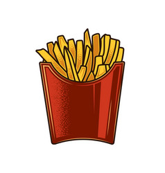 French Fries Red Paper Box