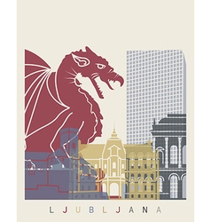 Ljubljana Skyline Poster