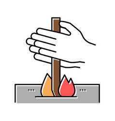 Making Fire By Friction Color Icon