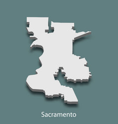 3d Isometric Map Of Sacramento Is A City