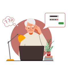 Concept Of An Elderly Person Thinking On A