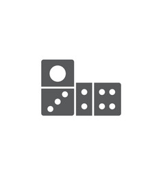 Domino Dice Line Icon Linear Style Sign