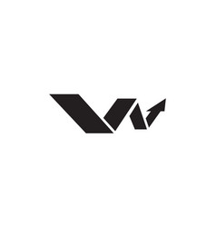 Letter V W With Arrow Shape Business Growth