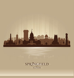 Springfield Illinois City Skyline Silhouette