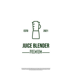 Juice Blender Logo Design Retro Hipster Vintage