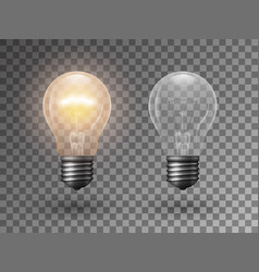 Realistic Transparent Old Style Light Bulbs