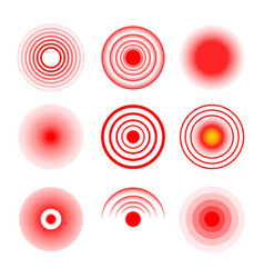 Red Target Circle Medical Ripple Sore Hurt Spot