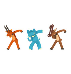 Animals Standing In Dub Dance Pose Set Goat