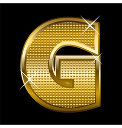 Golden Font Type Letter G