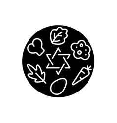 Passover Seder Plate Black Glyph Icon