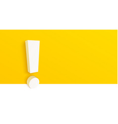 3d Exclamation Mark On Yellow Background