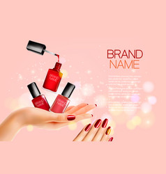 Beauty Flyer With Nail Polish Bottles