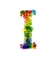 Color Paint Splashes Gradient Font Royalty Free Vector Image