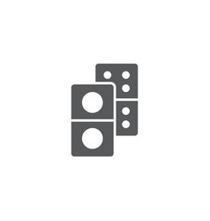 Domino Dice Line Icon Linear Style Sign