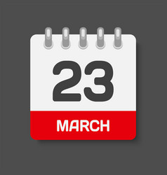 Icon Page Calendar Day - 23 March