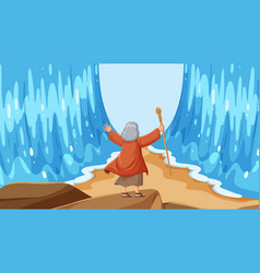 Moses Parting The Red Sea A Cartoon