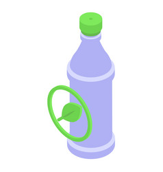 Biodegradable Bottle Icon Isometric Style