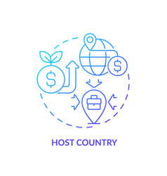 Linear Host Country Icon Fdi Concept