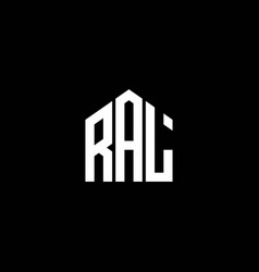 Ral Letter Logo Design On Black Background