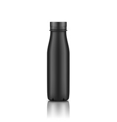 Black Yogurt Plastic Bottle Mockup Isolated