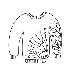 Cute Hand Drawn Baby Christmas Pullover