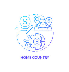 Linear Home Country Icon Fdi Concept