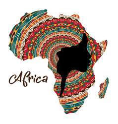 Concept Of African Woman Map Of Africa Logo