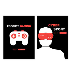 Set Of Cyber Sport Banners Esports Gaming Poster