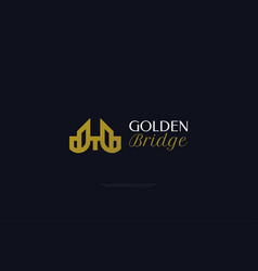 Simple Golden Bridge Logo Design