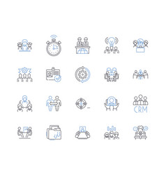 Staff Symposium Line Icons Collection