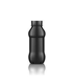 Black Yogurt Plastic Bottle With Screw Cap Mockup