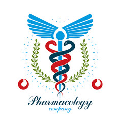 Pharmacy Caduceus Icon Medical Corporate Logo